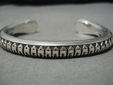 Magnificent Vintage Native American Navajo Randy Secatero Sterling Silver Bracelet Cuff-Nativo Arts
