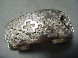 Incredible Detail Vintage Native American Navajo Pueblo Sterling Silver Bracelet-Nativo Arts