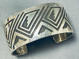 Freddy Douglas Native American Navajo Signed Sterling Silver Bracelet-Nativo Arts