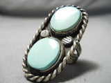 Marvelous Vintage Native American Navajo Turquoise Sterling Silver Ring Old-Nativo Arts