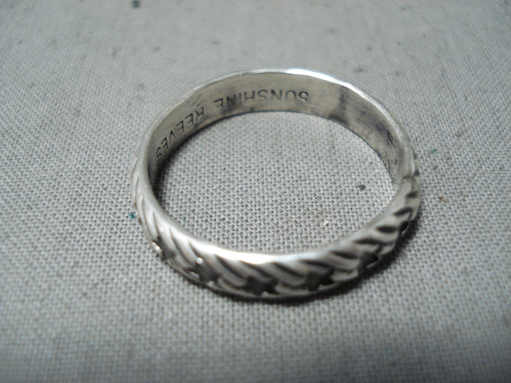 Fantastic Navajo Native American Sterling Silver Stars Ring 