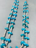 Native American 175 Grams Vintage Authentic Santo Domingo Turquoise Heishi Necklace Old-Nativo Arts