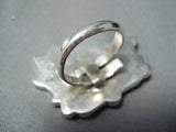 Betty Boop Zuni Mother Of Pearl Sterling Silver Ring Native American-Nativo Arts