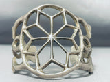 Dreamcatcher Very Rare Huge Vintage Native American Navajo Sterling Silver Bracelet-Nativo Arts