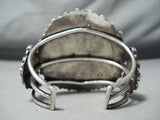 One Of The Best Vintage Native American Navajo Turquoise Cluster Sterling Silver Bracelet Old-Nativo Arts