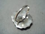 Amazing Vintage Native American Navajo Sky Blue Turquoise Sterling Silver Ring Old-Nativo Arts