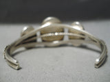 Rare Vintage Native American Navajo Lavender Pit Bisbee Turquoise Sterling Silver Bracelet Old-Nativo Arts