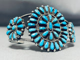 Unforgettable Vintage Native American Zuni Turquoise Sterling Silver Bracelet-Nativo Arts