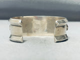 Cerrillos Turquoise Vintage Native American Navajo Blue Gem Sterling Silver Bracelet-Nativo Arts