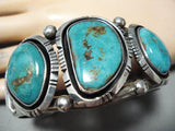 Peter Sanchez Isleta Royston Turquoise Sterling Silver Bracelet Native American-Nativo Arts