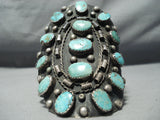 One Of Biggest Crazy Vintage Native American Navajo Royston Turquoise Sterling Silver Bracelet-Nativo Arts