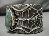 Heavy Native American Navajo Sterling Silver Turquoise Bracelet Cuff - 157 Grams!-Nativo Arts
