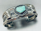 Tremendous Vintage Native American Navajo Green Turquoise Sterling Silver Bracelet-Nativo Arts