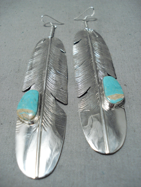 Paige Wallace Turquoise Feather Earrings | Pinto Ranch