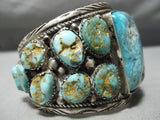 One Of The Best Vintage Native American Navajo Persin Turquoise Sterling Silver Bracelet-Nativo Arts