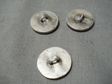 Marvelous Vintage Native American Navajo Turquoise Sterling Silver Buttons Old-Nativo Arts