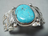Marie Thompson Navajo Turquoise Sterling Silver Bracelet Native American-Nativo Arts