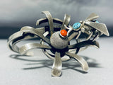 One Of The Most Unique Ever Native American Navajo Turquoise Sterling Silver Bracelet-Nativo Arts