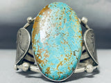 One Of The Biggest Best Native American #8 Turquoise Sterling Silver Bracelet-Nativo Arts