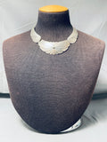 One Of The Best Vintage Native American Navajo Cleopatra Sterling Silver Necklace-Nativo Arts