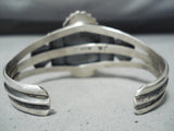 Spectacular Navajo Native American Damale Turquoise Sterling Silver Bracelet-Nativo Arts