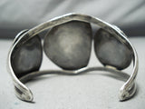 Bolstering Vintage Native American Navajo Old Morenci Turquoise Sterling Silver Bracelet-Nativo Arts