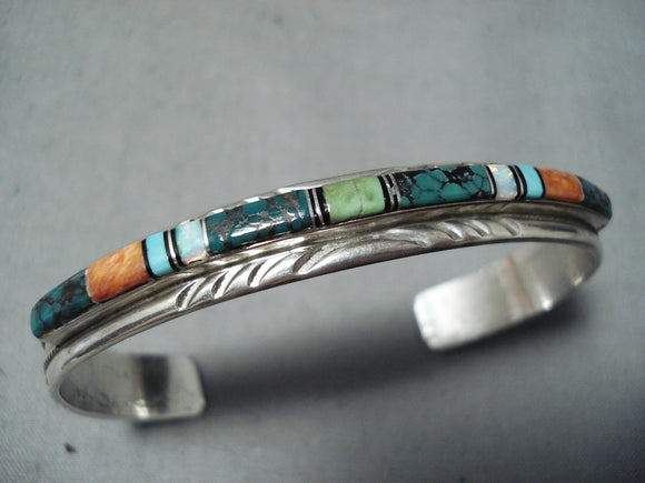 Gorgeous Taos Turquoise Sterling Silver Bracelet Native American-Nativo Arts