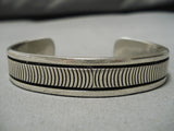 Important Vintage Native American Navajo Bruce Morgan Sterling Silver Bracelet-Nativo Arts