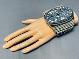 Best Native American Navajo New Lander Blue Turquoise Sterling Silver Bracelet- Wow-Nativo Arts