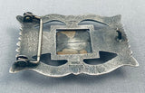 Tremendous Vintage Native American Navajo Royston Turquoise Sterling Silver Buckle-Nativo Arts