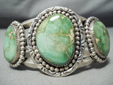 High Grade Museum Vintage Native American Navajo Damale Turquoise Sterling Silver Bracelet-Nativo Arts