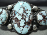 Verdy Jake Authentic Native American Navajo Rare Turquoise Sterling Silver Bracelet-Nativo Arts