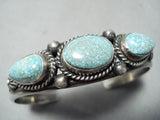 Very Important Native American Navajo Ella Linkin Turquoise Sterling Silver Bracelet-Nativo Arts