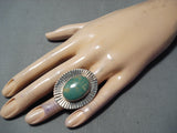 Huge San Felipe Royston Turquoise Sterling Silver Ring Native American-Nativo Arts