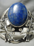 Monstrous Vintage Native American Navajo Frog Lapis Sterling Silver Bracelet-Nativo Arts