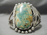 Towering Vintage Native American Navajo Royston Turquoise Sterling Silver Bracelet Old-Nativo Arts