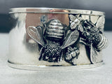 Buzzing Bees Vintage Sterling Silver Bracelet Cuff-Nativo Arts