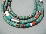 One Of Best Ever Vintage Native American Navajo Authentic Thomas Singer Sterling Silver Necklace-Nativo Arts