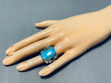 Incredible San Felipe Kingman Turquoise Sterling Silver Ring-Nativo Arts
