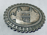 Very Rare 1979 Mission Vintage Native American Navajo Sterling Silver Buckle-Nativo Arts