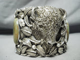 200 Gram Monster Native American Green Turquoise Sterling Silver Bracelet-Nativo Arts