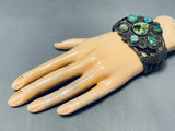 One Of The Best Vintage Museum Royston Turquoise Native American Navajo Sterling Silver Bracelet-Nativo Arts