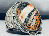 One Of Best Ever Vintage Native American Navajo Museum Petrified Wood Sterling Silver Bracelet-Nativo Arts