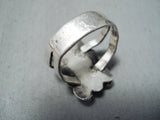 Marvelous Vintage Native American Navajo Turquoise Sterling Silver Ring Old-Nativo Arts