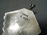 Important Ivan Kee Vintage Native American Navajo Turquoise Sterling Silver Pendant-Nativo Arts