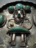 Best Vintage Native American Navajo Kachina Cerrillos Turquoise Sterling Silver Bracelet-Nativo Arts