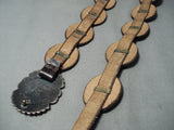 Superior Heavy Vintage Taos Sterling Silver Concho Belt Native American Old-Nativo Arts