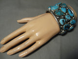 One Of The Biggest Native American Turquoise Sterling Silver Bracelet-Nativo Arts