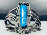 Gasp!! Vintage Native American Navajo Towering Turquoise Sterling Silver Bracelet-Nativo Arts
