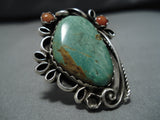 Marvelous Vintage Navajo Native American Sterling Silver Royston Turquoise Ring-Nativo Arts